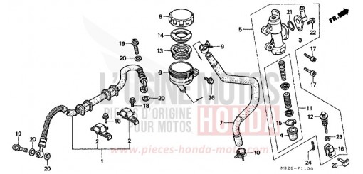 HINTERRADBREMSE HAUPTZYLINDER CB600FX de 1999